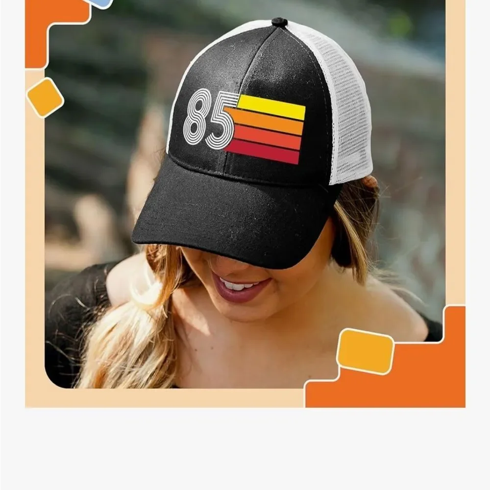 NewEleven 40th Birthday Gifts for Men Women – 1985 Retro Trucker Hat - Picture 4 of 5